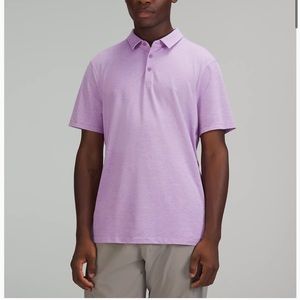 🆕Mens Lulu lemon short sleeve pique fabric polo